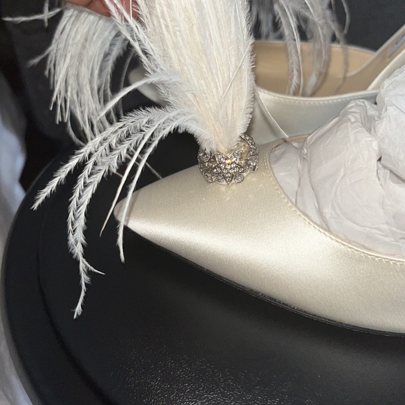 Jimmy Choo crystal Ostrich feathers saying heels - Picture 2 of 9